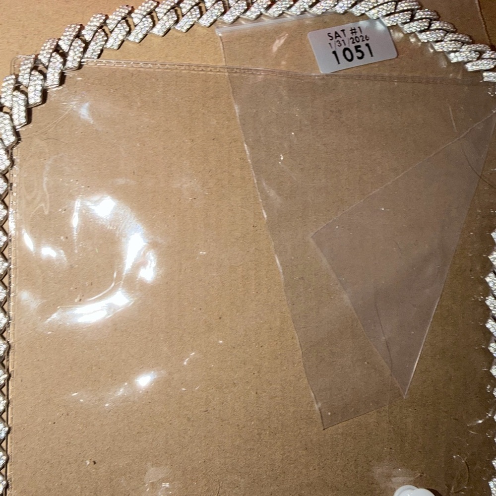 Real 925 solid sterling silver, heavy moissanite … - image 2